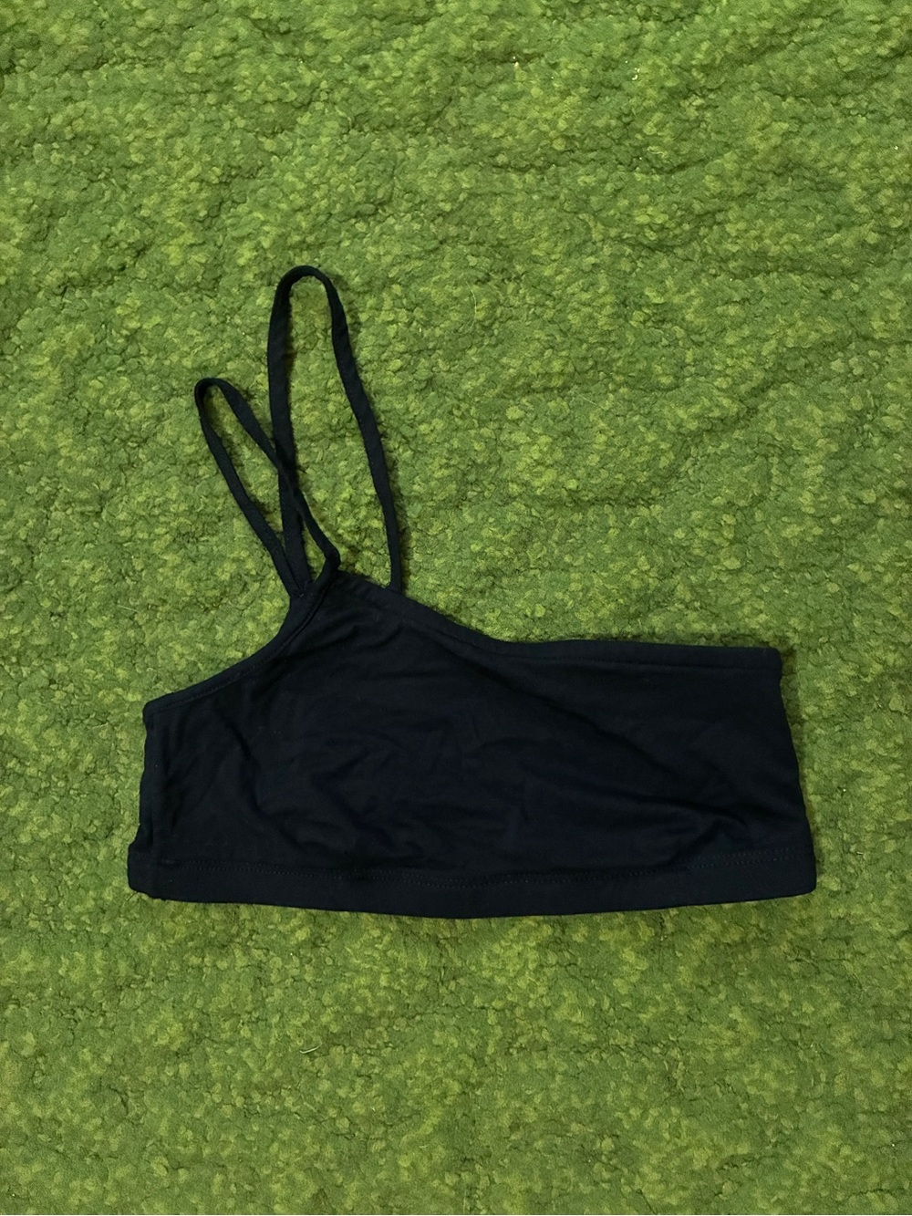 Helmut Lang Black Asymmetric Bralette Top - Picture 3 of 8